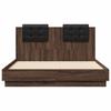 Bed Frame with Headboard Brown Oak Effect 120 x 190 cm