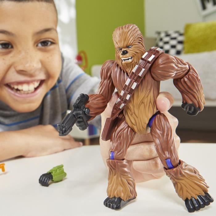 Mixmashers chewbacca, figurine 12 cm personnalisable à mélanger et combiner avec accessoires, star wars, dès 4 ans