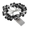 LED Black Lantern String Light Retro Waterproof Energy Saving Plastic Mini Kerosene Lamp for