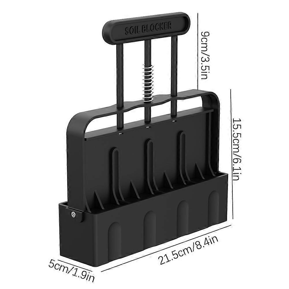 4-Grid Soil Blocker - Handheld Seed Blocker Tool for Outdoor Plant Seed Tray, Perfect for Seed Starting and Gardening
