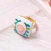 Round Heart Zinc Zinc Alloy Flower Open Ring Crescent Shape Adjustable Ring  Party Accessories