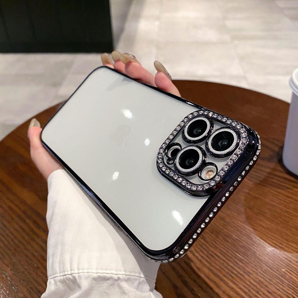 iPhone 16/17 Pro Max Diamond Edge Clear Silicone Case