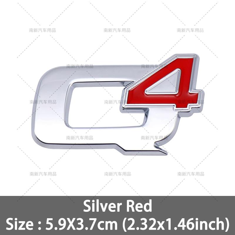 RZUD8 3D Metal Q2 Q4 Letter Badge Rear Giulia Stelvio Trunk Emblem Car Stickers For Alfa Romeo Giulia Stelvio Car Styling Accessories