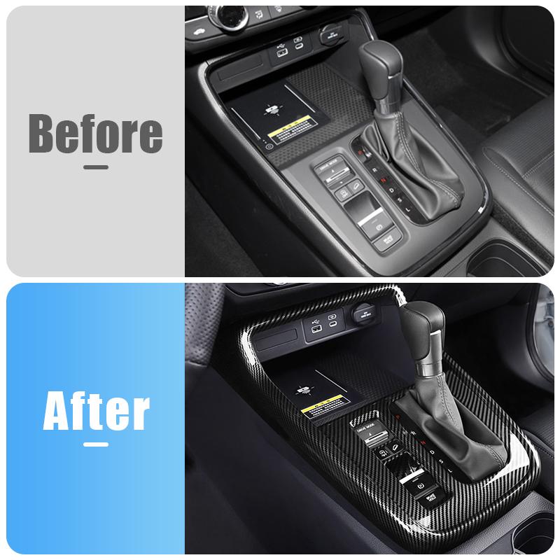 Для Honda CR-V CRV 6-го поколения 2023 2024 2025 гибридный автомобиль ABS карбоновый коробка передач панель крышка чехол отделка рамка наклейки аксессуары