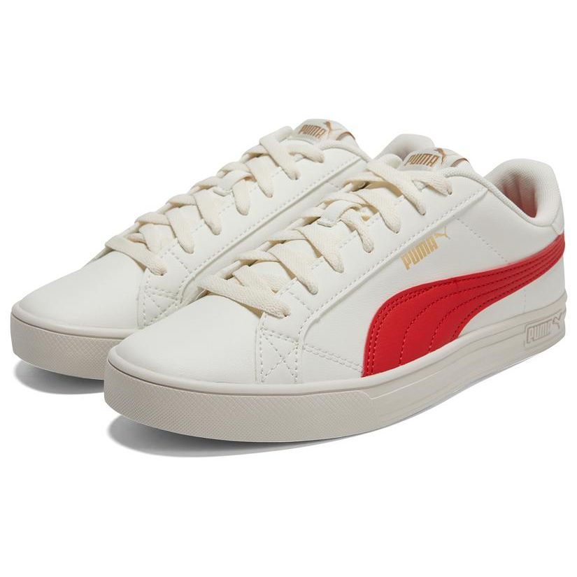 Puma Smash Vulc V3 Low Casual Skate Shoes Unisex Sneakers White Red 380752-12