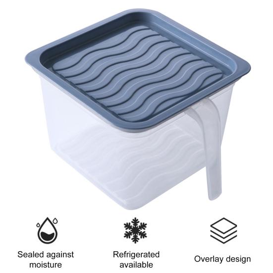 Ящик для хранения холодильника с ручкой крышки, штабелируемый, прозрачный, большой емкости, можно мыть в посудомоечной машине, безопасный для овощей, фруктов, органайзер для холодильника, контейнер для еды