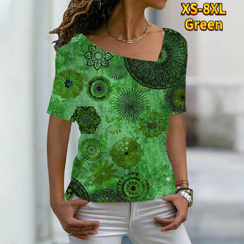 Летняя тонкая базовая повседневная футболка, элегантная женская популярная футболка с короткими рукавами и принтом, новая модная сексуальная уличная одежда XS-8XL