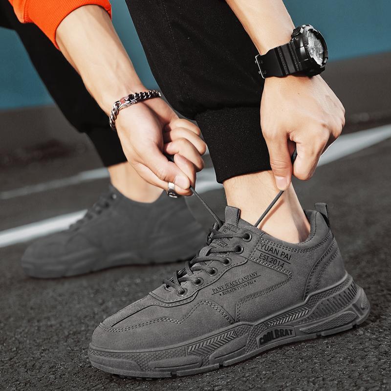 Мужские кроссовки Осень Новые Мужские Повседневные Туфли Высокое Качество Плоская Подошва Прочные Рабочие Туфли акция 2025 Обувь для Мужчин