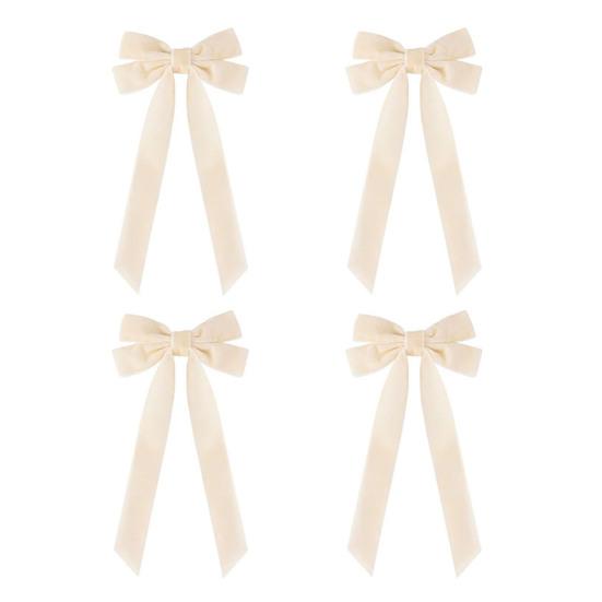 Yousheng 4 шт. рождественские бархатные банты из ленты подарки гирлянды окна двери стены лестницы банты украшения ручной работы украшения