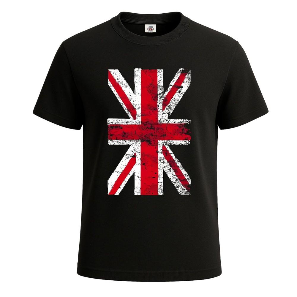 Винтажная футболка мужская punk funny с флагом uk england great britain
