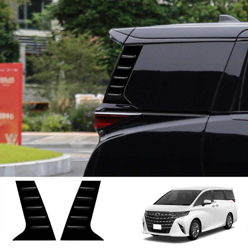 For Toyota Alphard Vellfire 40 Series 2024 ABS carbon Car Exterior Accessories A D Pillar Trim Rear Window Quarter Cover