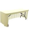 Solid Color Spandex Tablecloths 6ft Fitted Stretch Table Covers for Rectangular Tables Perfect Weddings Birthdays Banquets Decor