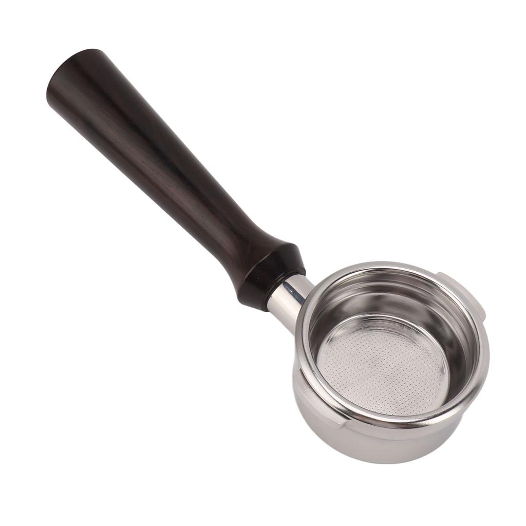 58 мм бездонный портафильтр с 2 ушками из нержавеющей стали и деревянной ручкой, съемный аксессуар для кофемашины