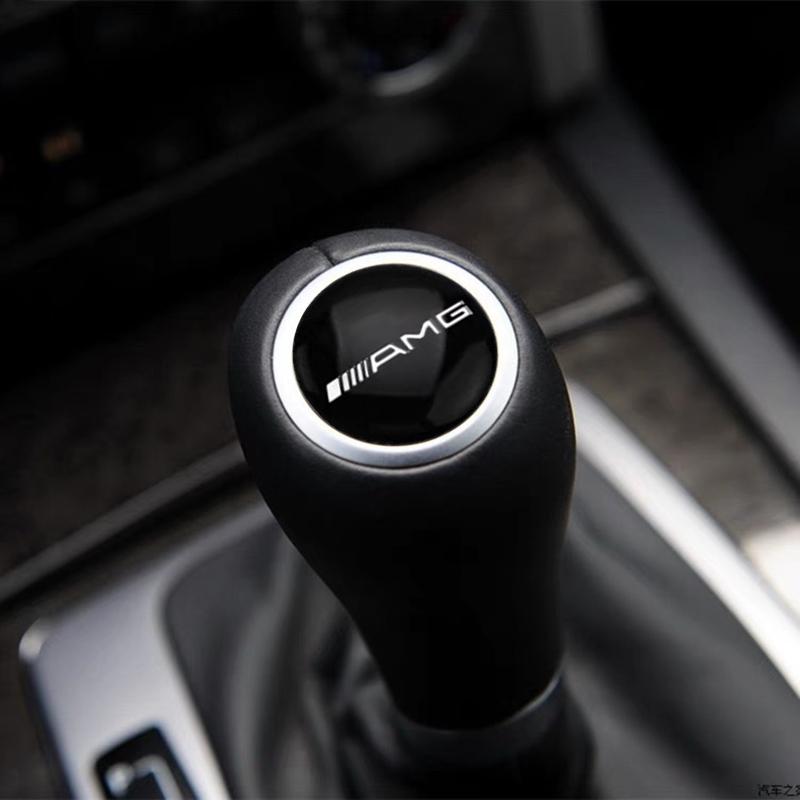 GLC GLB Car Gear Lever Decoration Shifter Head Emblem Sticker For Mercedes Benz AMG W204 W205 W203 W211 W212 W213 W201 W210 W12