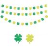 St. Patrick'S Day Decorative Ornament Party Decorative San Par Banner Flag Four Leaf Clover Swirl