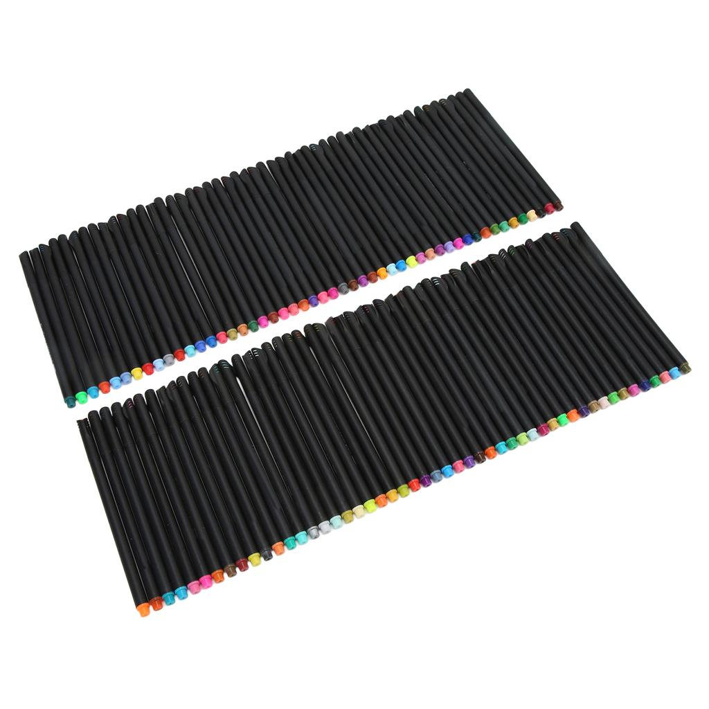 Fine Tip Pens 100 Colors Fast Drying Glossy Ink Output 0.4mm Needle Tube Minimize Oozing Fineliner