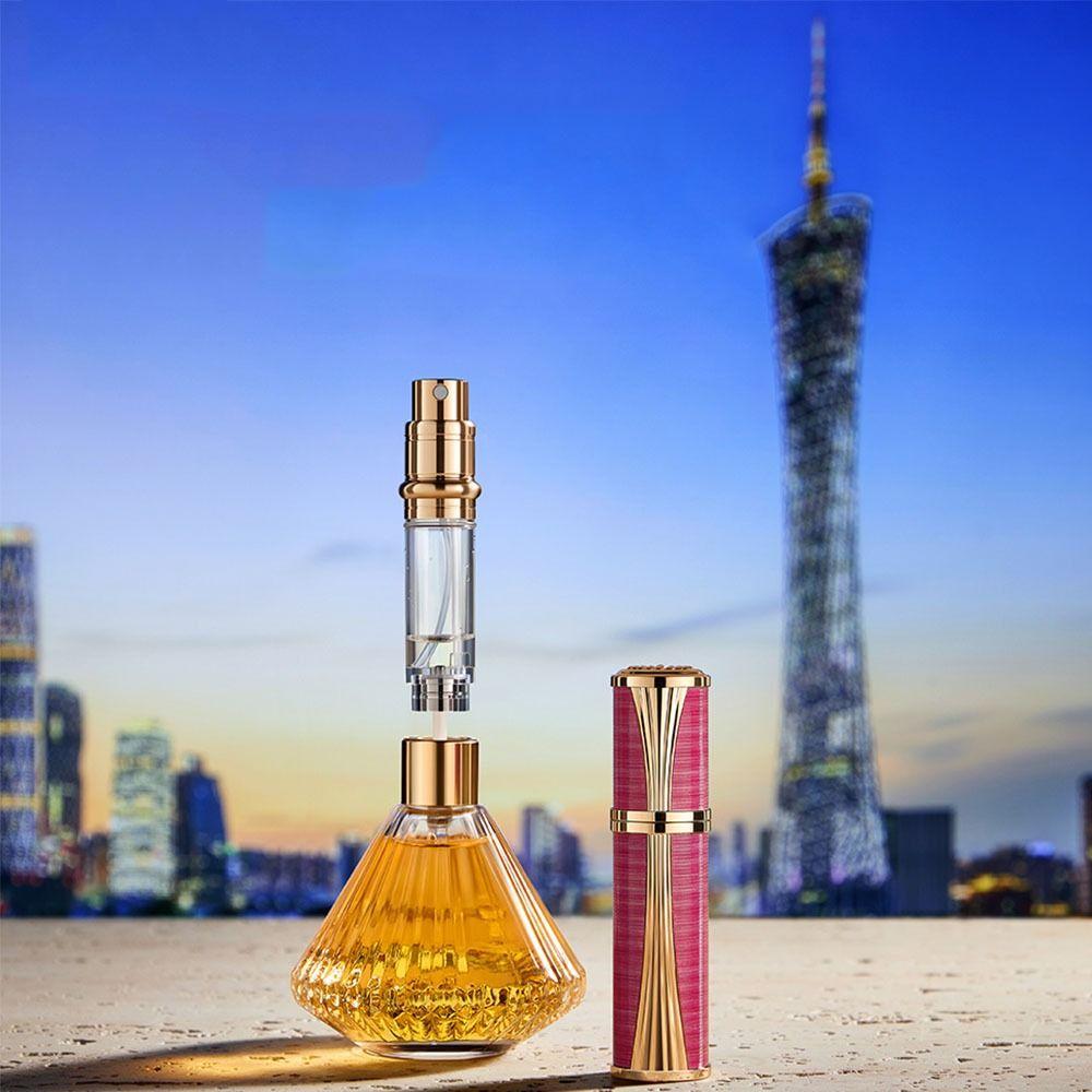 Fine Mist Leather Spray Bottle Refillable 5ml  Perfume Atomizer  Travel