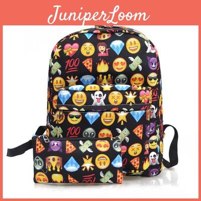 Стильный рюкзак Garcon Filles Emoji Smiley из высококачественного материала для школы