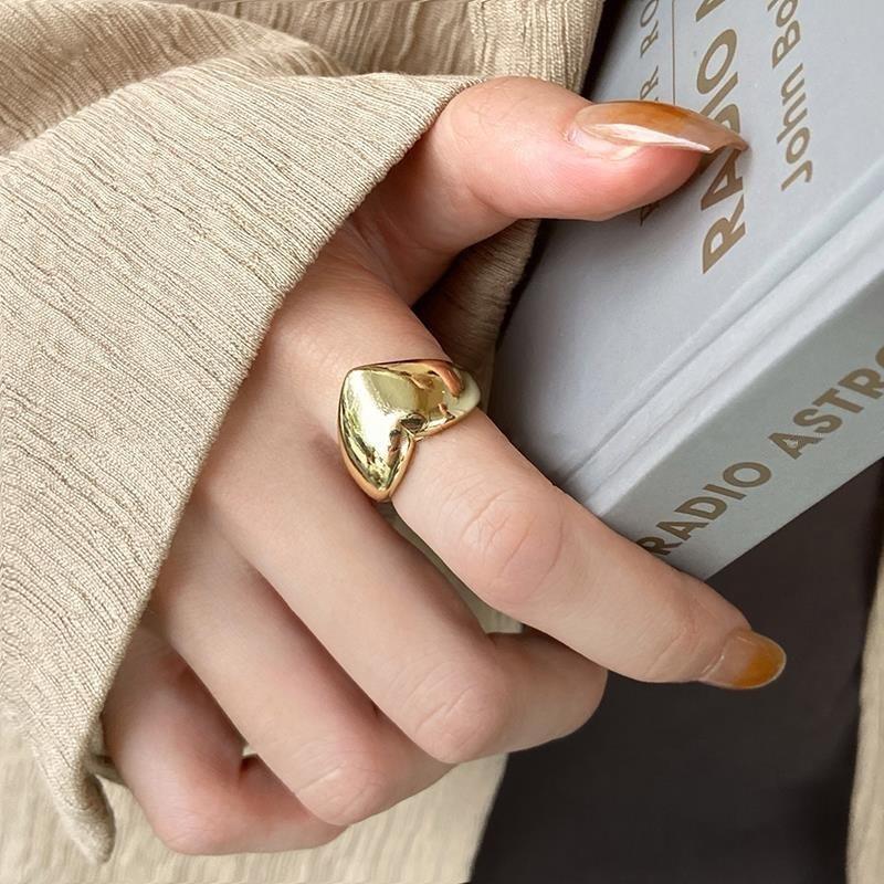 Серебряное кольцо 925 пробы, корейское, геометрический витой плетеный открытый дизайн, женская мода, индивидуальность, простой тренд, ретро, крутые украшения