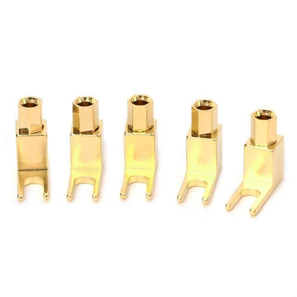 Y Type Speaker Cable Connector Spade Plug Connector Plug Banana to Spade Adapte U Spade Connector