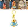 Adorable Red Silicone Ufo Projection Keychain Cute Couple Gift Bag Charm