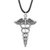 1 Piece 49x30mm Caduceus Medical Symbol Charms Neck Necklace Travel Gift