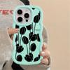 Чехол для iPhone 12 14 13 11 16 Pro Max 15 Plus 17 Air XR 8 Мягкий чехол для телефона Растение Цветок