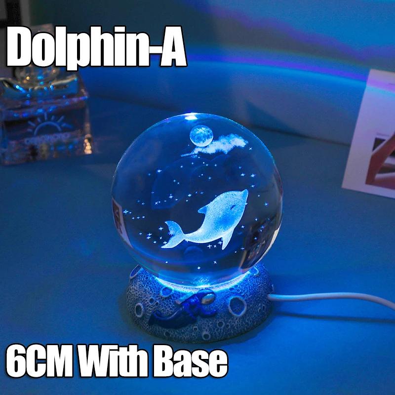Хрустальный шар, ночные огни, светящиеся морские медузы, астронавт, настольная лампа, USB-лампа, атмосферная лампа, настольные украшения, подарки для детей, ночник