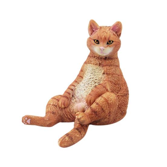 Simulation Cat Realistic Miniature PVC Solid Kitten Model Figurine Cute Animal Figure Model Desktop Ornament Car Home
