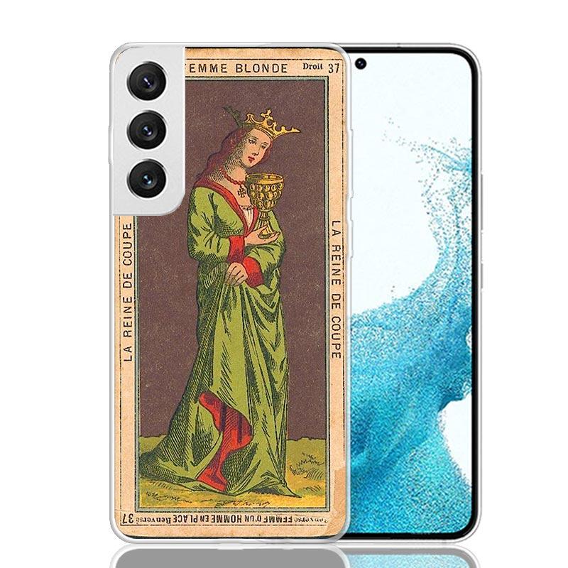 Tarot Cards Reading Art Case Phone Cover for Samsung Galaxy S24 S25 Ultra S23 Plus S22 + S21 S20 FE S10 S25Plus Trend Fundas S24