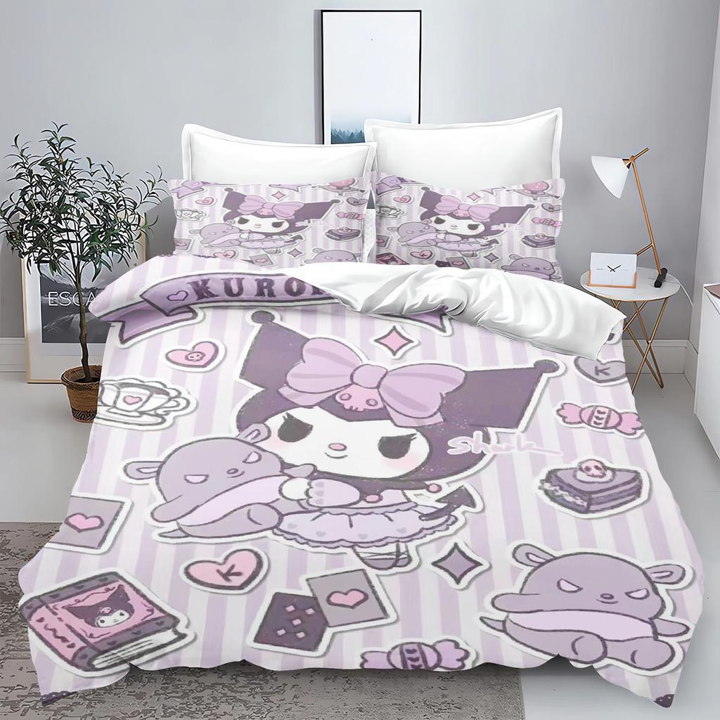 Куроми Моя Мелоди Серия Sanrio Печатный Комплект Постельного Белья для Спальни Пододеяльник Рождественские Подарки Комфорт Мультяшный С Наволочкой