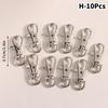 10Pcs Swivel Lobster Hook Clasp Keyring Snap Clasp Bag Jewelry Trigger Buckle