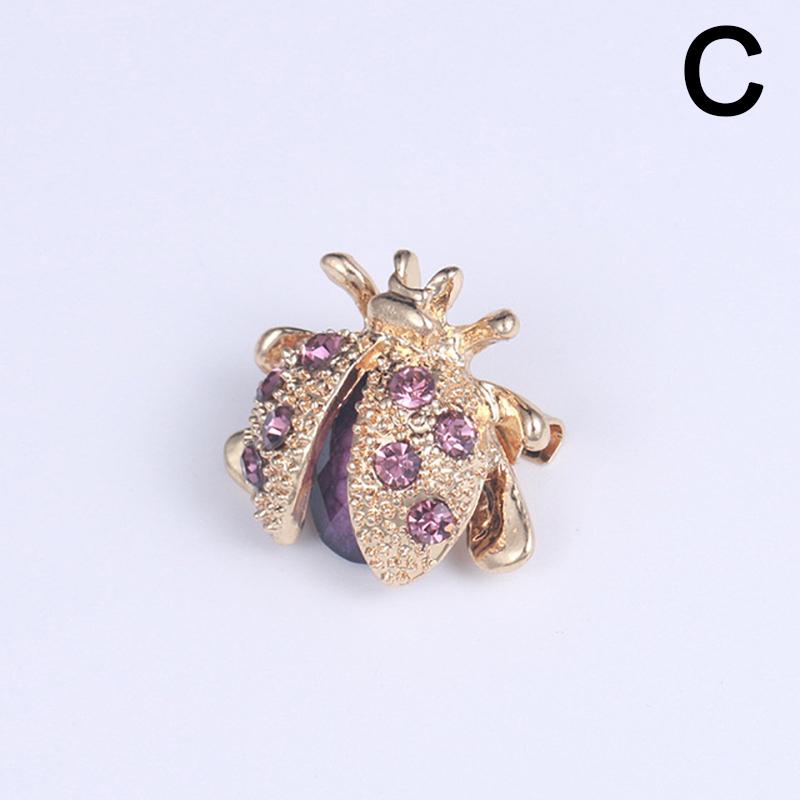 1 шт. брошь в виде животного, зажим для кардигана, булавка для костюма, ювелирные изделия, подарок, стразы, божья коровка, женские аксессуары AVE