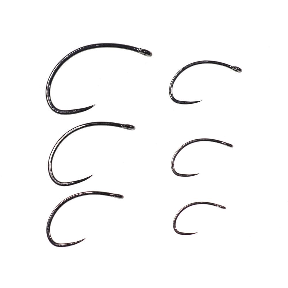 Черные никелевые крючки для завязывания мушек Bimoo, 30 шт./упак., крючки для завязывания мушек Nymph Stonefly Emerger Streamer Caddis, сухие крючки для мушки, крючки для ловли форели