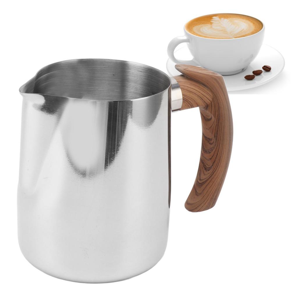 600ml Capacity Stainless Steel Frothing Cup Dripless Spout Milk Frothing Pitcher Cappuccino Making