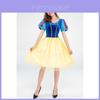 Очаровательный костюм Белоснежки для взрослых, косплей-платье для женщин, идеально подходящее для мероприятий на Хэллоуин