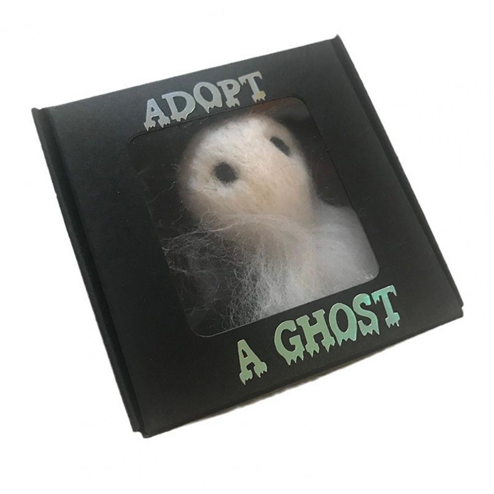 2025 Adopt A Ghost Cute Ghost Doll Spooky Card Box Gift Plush Felt Ghost Realistic Halloween Decorative Gift Box