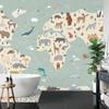 Photomural Colorful World Map Washable Fleece 368x280