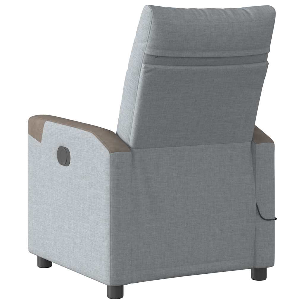 Massage Chair Light Grey Fabric
