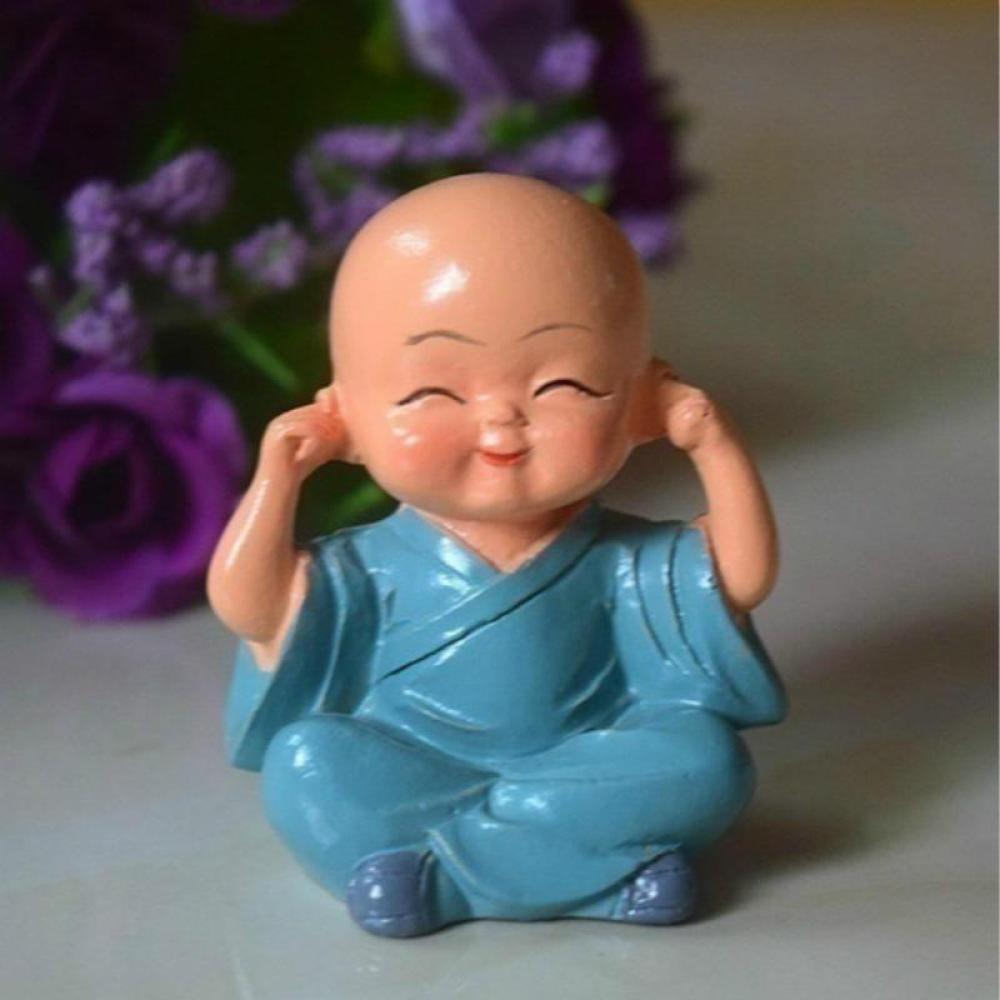 1 шт. милые маленькие поделки из смолы с изображением монаха кунг-фу Будды Майтрейи