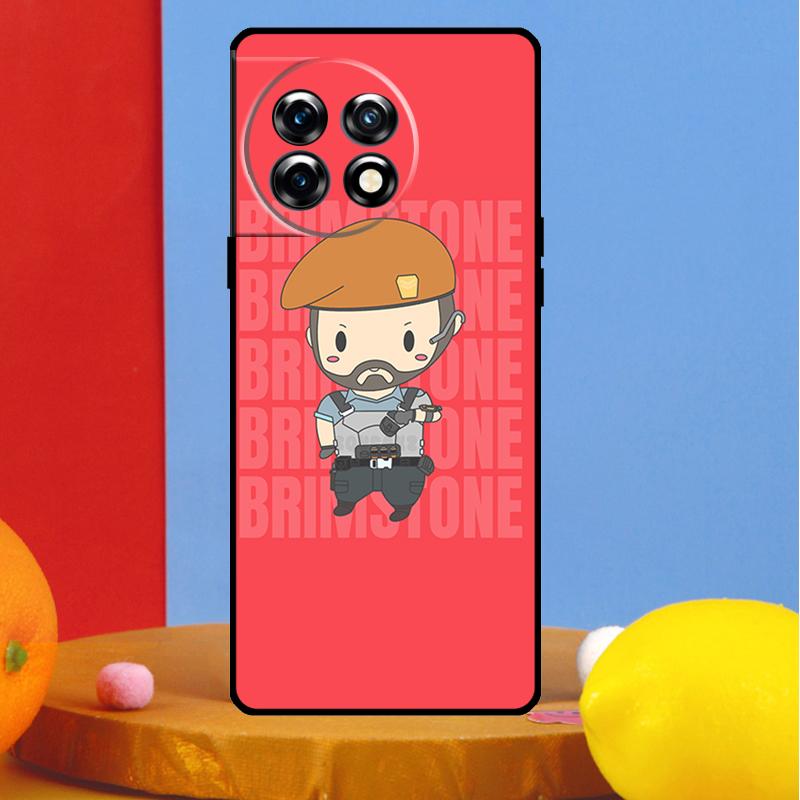 Cute Cartoon Chibi Valorant Cover For OnePlus Nord CE 4 2 3 Lite N30 N10 N20 OnePlus 13R 13 12 12R 11 10 Pro 10T 8T Case