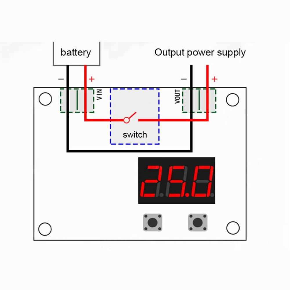 Compact XH-M609 DC Voltage Protection Module Undervoltage Protection Board for Lithium Battery