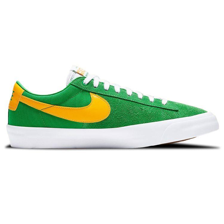 Nike Zoom Blazer Low Pro GT SB Lucky Green Gold Кроссовки унисекс Черно-белые Университетское золото DC7695-300