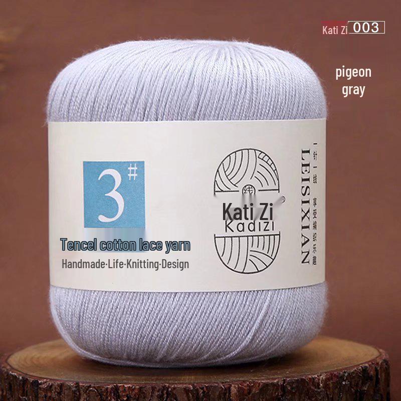 Пряжа Tencel Хлопок Кружево для Летнего Вязания Крючком и DIY - Нет. 3