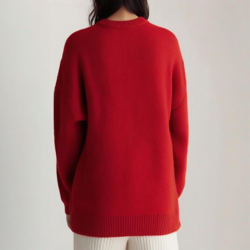 Женский осенне-зимний модный рождественский свитер с круглым вырезом и длинным рукавом