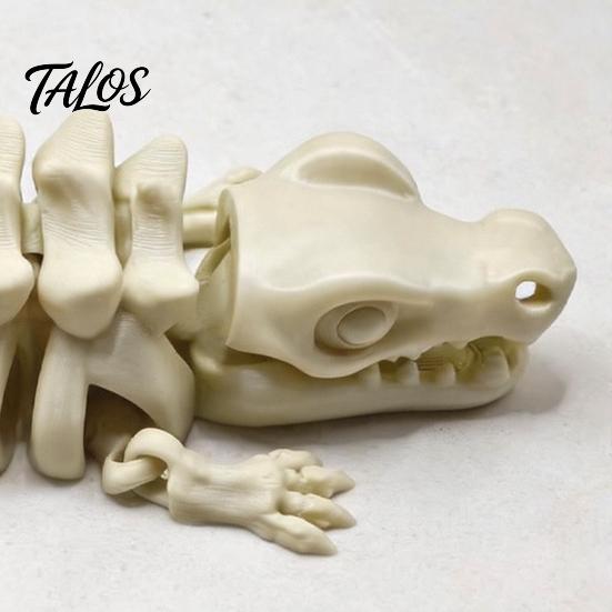 Уникальный Декор для Стола Хамелеон 5 шт. 3D Печатная Артикулированная Фигурка Скелет Дракона, Фигурка с Подвижными Суставами, Прочные Игрушки из PLA с Текстурой Кости, Гибкие
