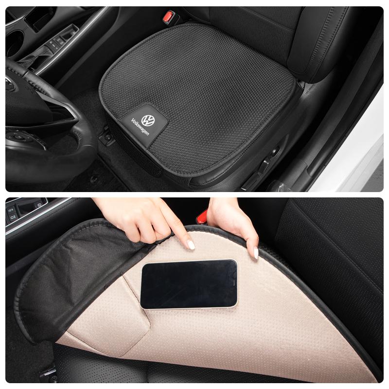 T23-Car Seat Cover Front Rear Seat Ice Silk Cushion Pad Protective Mat For Volkswagen VW Passat Golf Tiguan Polo Scirocco Jetta CCVSOA1