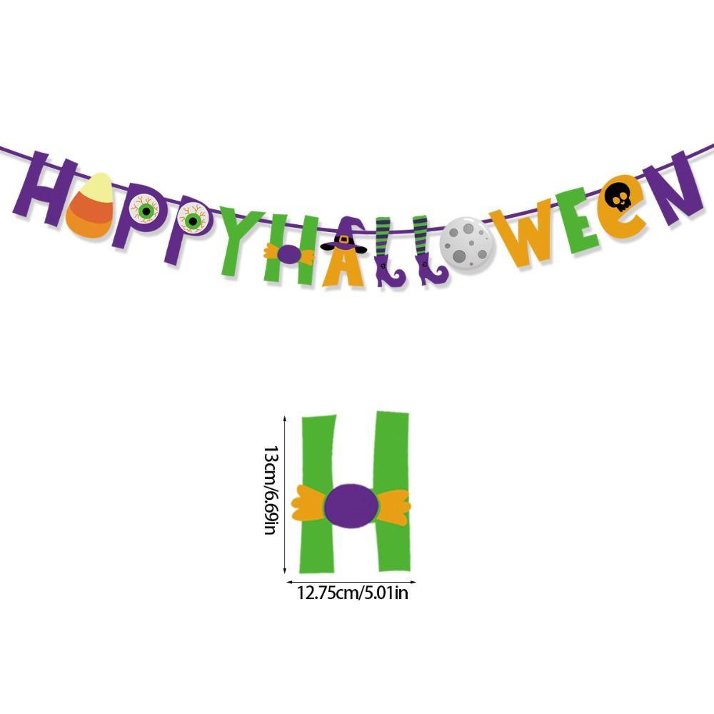 Bat Halloween Birthday Flags Ghost Ghost Decor Flag Creative Witch Pumpkin Pull Flags  Scene Layout