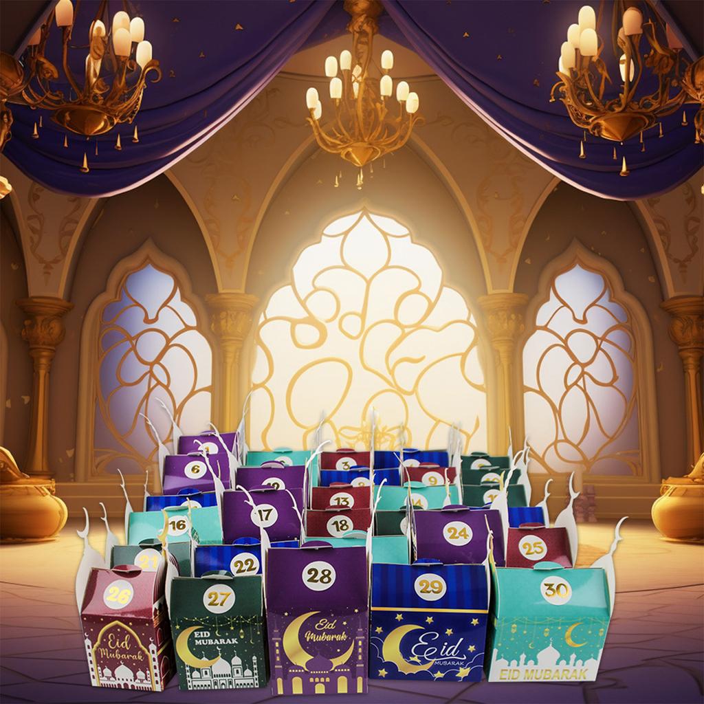Pack of 30 Intricate Candy Cardboard Box Chocolate Holders for Eid Weddings Birthdays Muslims Festival Decoration