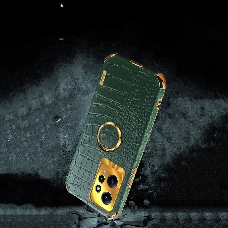 Роскошный чехол из кожи с крокодиловым принтом для Xiaomi 14T Pro 13T Poco X7 X6 M6 Redmi Note 14 13 Pro Тонкий противоударный чехол-подставка с кольцом